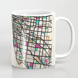Colorful City Maps: Melbourne, Australia Coffee Mug | Victorian, Colorful, Street, Australia, Melbournemap, Urban, Aussie, Graphicdesign, Travel, Melbourne 