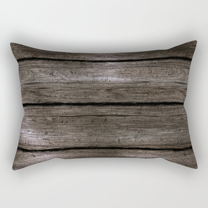 Brown textured wooden surface Rectangular Pillow