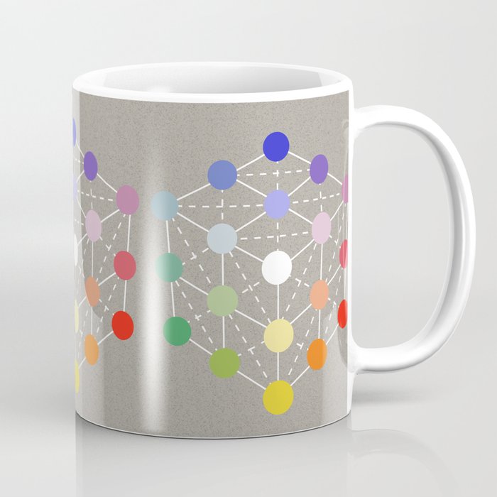 Colour cube (white point) from the Manual of the science of colour by W. Benson, 1871, Remake Coffee Mug