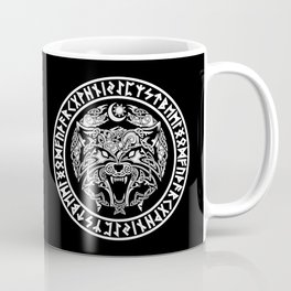 Viking Fenrir Emblem - Wolf Norse Mythology Coffee Mug