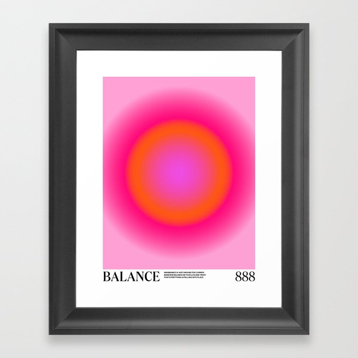 Gradient Angel Numbers: Balance Framed Art Print