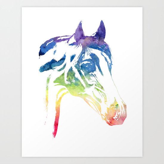 Rainbow Horse Art Print