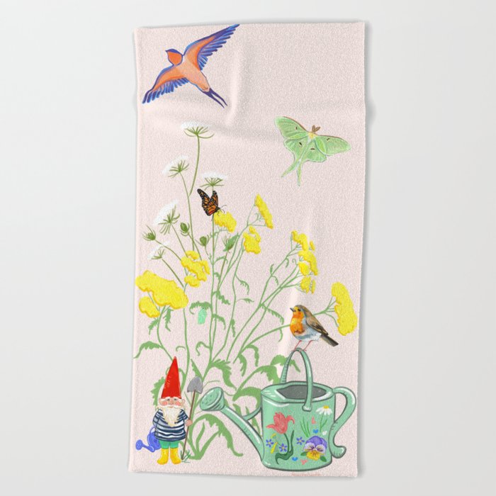 Gnome and Friends, long Beach Towel