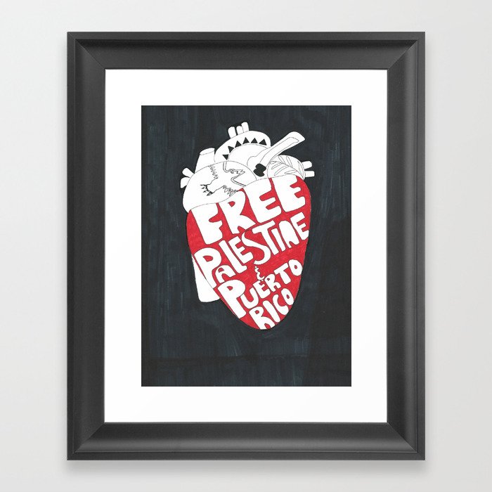 Free Palestine Free Puerto Rico Framed Art Print