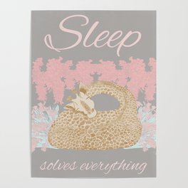 Sleep solves everything Poster