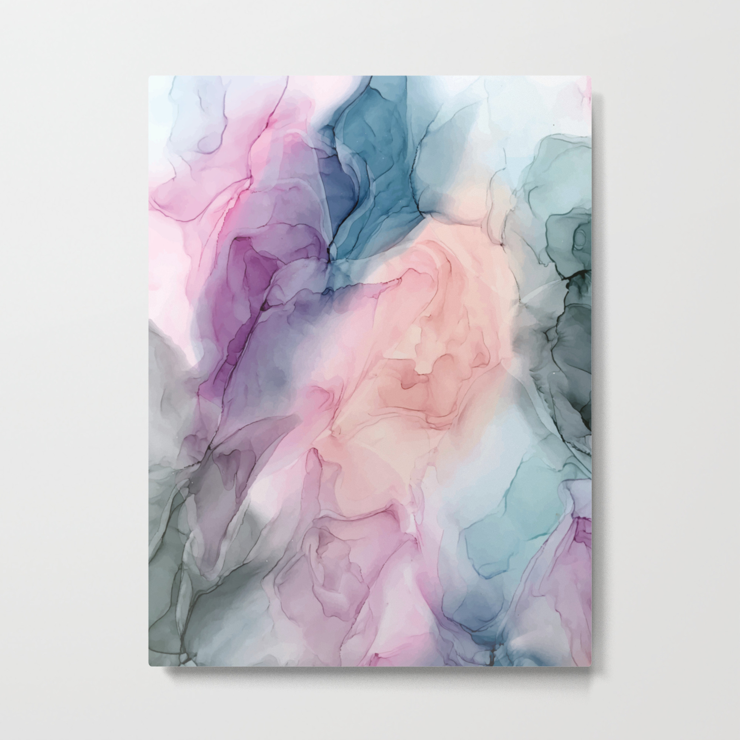 Dark And Pastel Ethereal Original Fluid Art Painting Metal Print By Elizabethschulz Society6 In this video tutorial, we go over how to paint metal in photoshop. society6