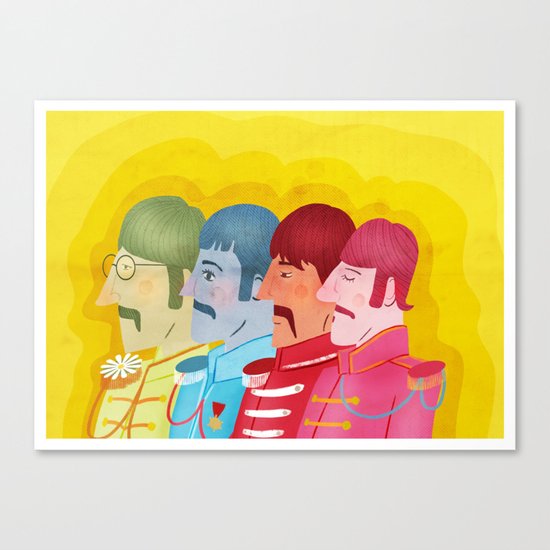 John, Paul George and Ringo Canvas Print