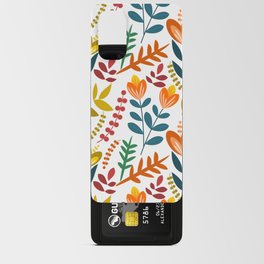 colorful flower seamless pattern Android Card Case