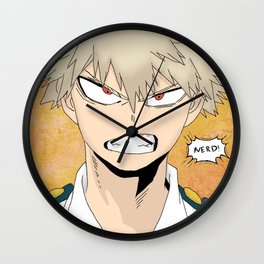 Bakugo Thinks You're a Nerd! Wall Clock | Nerd, Katsukibakugo, Digital, Drawing, Bakugo, Myheroacademia, Kacchan, Anime 