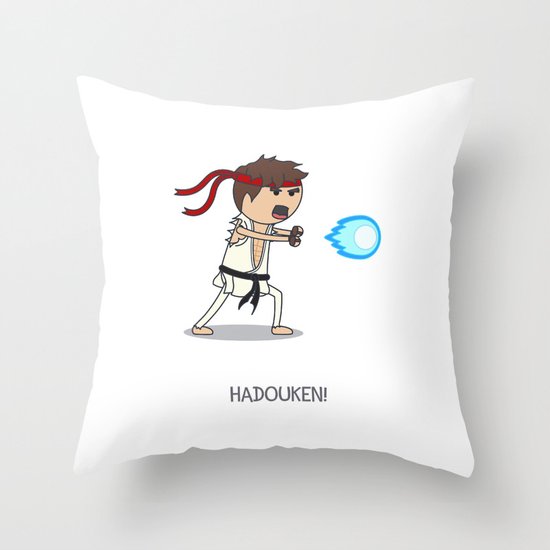 Hadouken! Throw Pillow