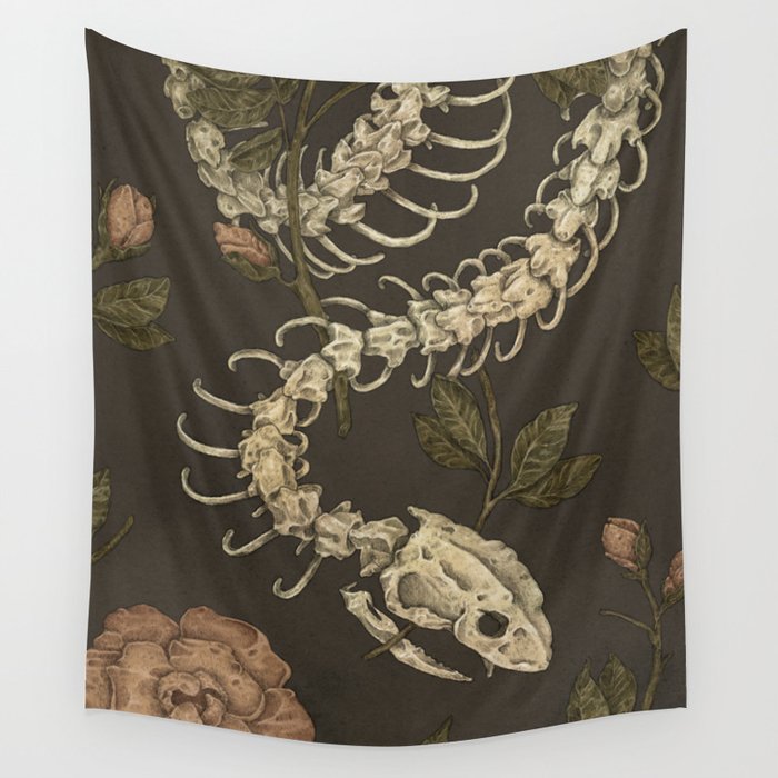 Snake Skeleton Wall Tapestry