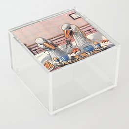 Breakfast in Bed Geese - William Henry Ellam  Acrylic Box