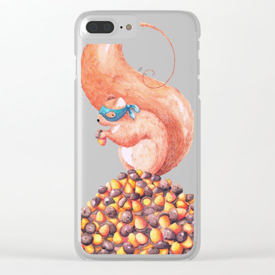 The Bandit Squirrel Clear iPhone Case