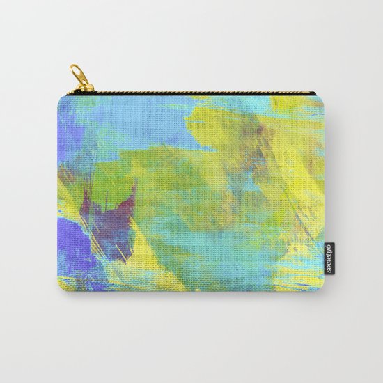 Hint Of Summer - Abstract, textured painting Carry-All Pouch