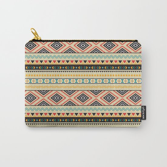 Tribal #3 * Ethno Ethnic Aztec Navajo Pattern Boho Chic Carry-All Pouch