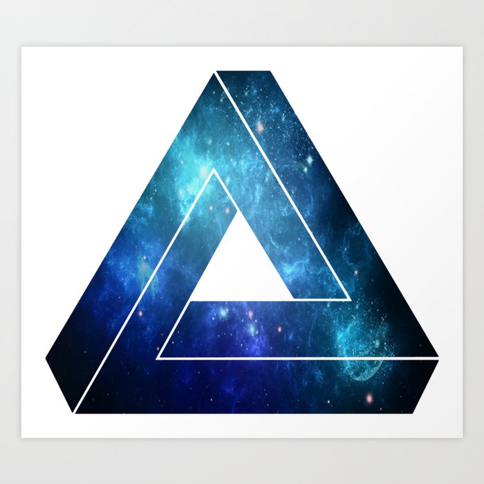Penrose Triangle -Space Art Print by SeijiArt