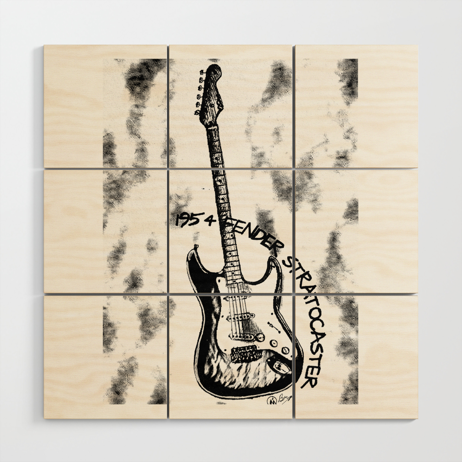 1954 Stratocaster Guitar Art Music Wall Art Rick Roll Decor