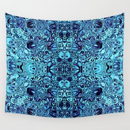 Sparkling blue glass mosaic Wall Tapestry