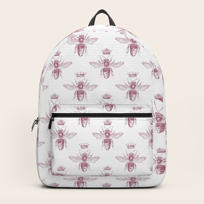 Pink Queen Bee Pattern Backpack by nlmiller07art Society6