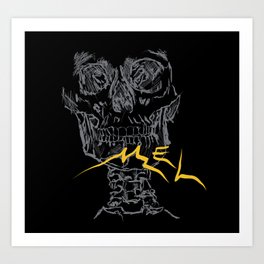 Mel Broken Skull Art Print