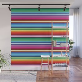 Serape Saltillo Mexican sarape blanket zerape jorongo neon stripes zarape Wall Mural