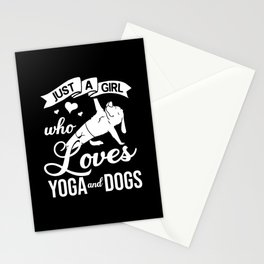 Yoga Dog Beginner Workout Poses Quotes Meditation Stationery Card