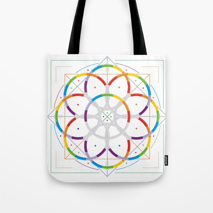 Kaleidoscope Mandala Geometric Pattern Tote Bag
