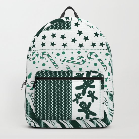 Holiday Green Quilt Design Backpack