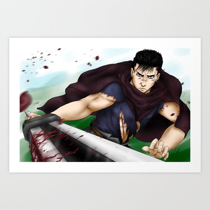 Berserk Art Guts Anime Greeting Card by Anime Art