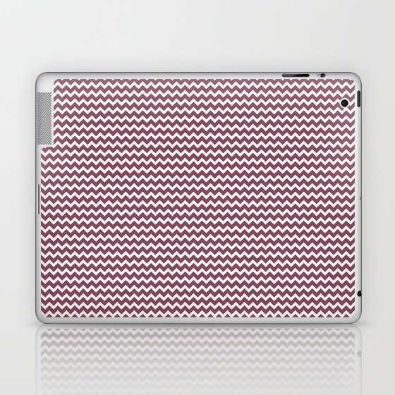 Purple and White Chevron Horizontal Line Pattern Pairs DE 2022 Popular Color Mahogany Cherry DE5020 Laptop & iPad Skin