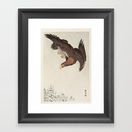 Koson Ohara - Eagle - Japanese Vintage Woodblock Painting Framed Art Print