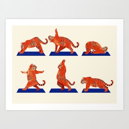 Yoga Tiger Art Print