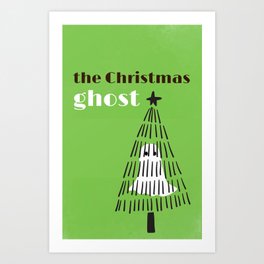 The Christmas Ghost holiday card Art Print