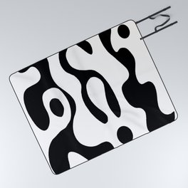 Abstraction in the style of Matisse 22- black and white Picnic Blanket