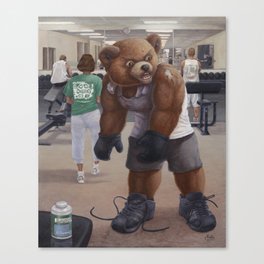 Bodybuilder Teddy Canvas Print