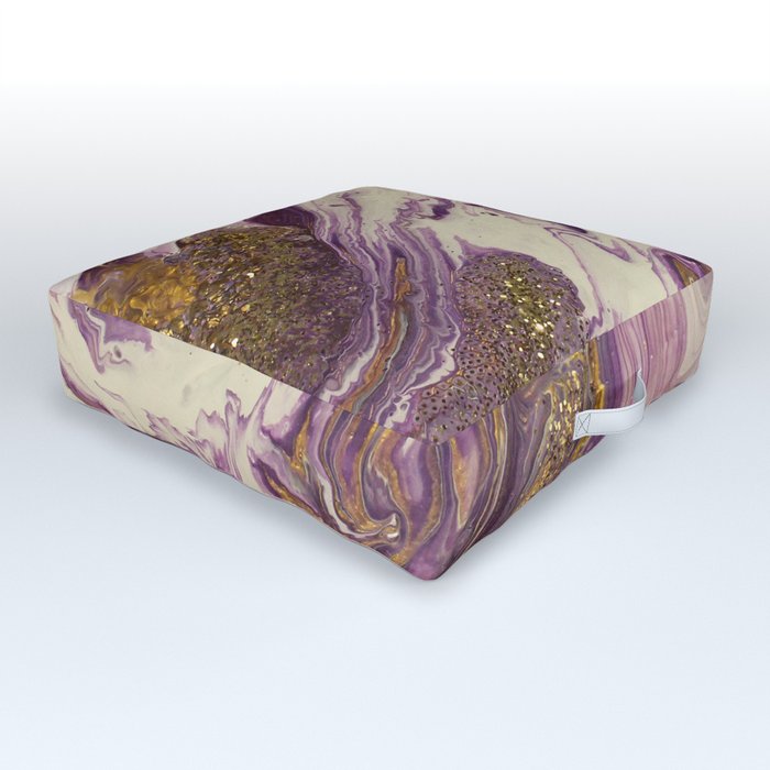Purple Gold Outdoor Floor Cushion