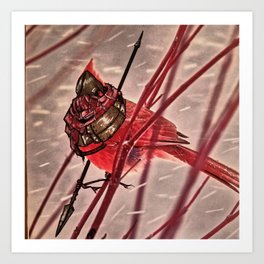 Birds In Armor 6 Art Print