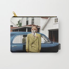 Mr. Fox posing with his new car Carry-All Pouch