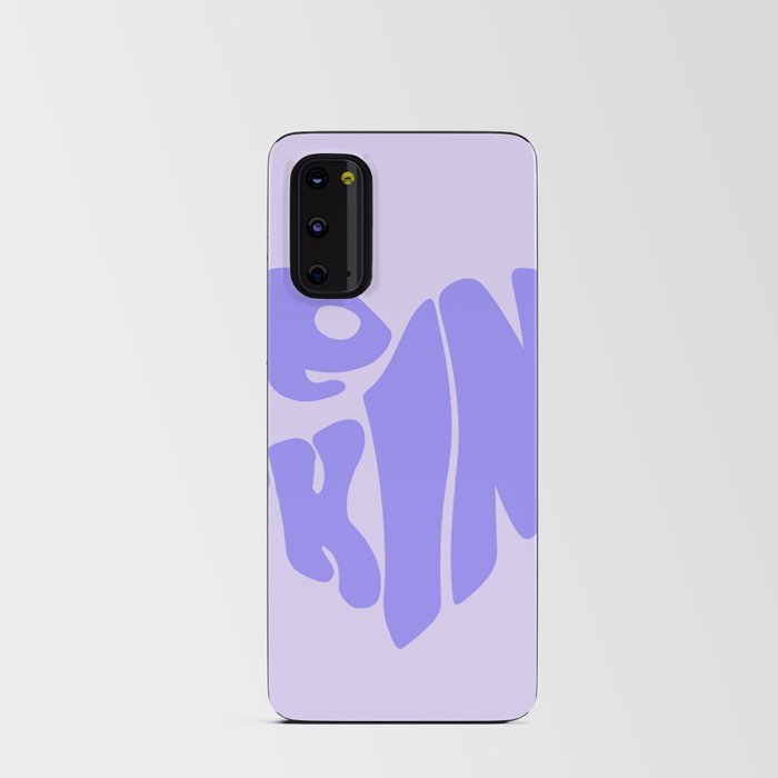 80s BeKind Purple Typography Heart Android Card Case