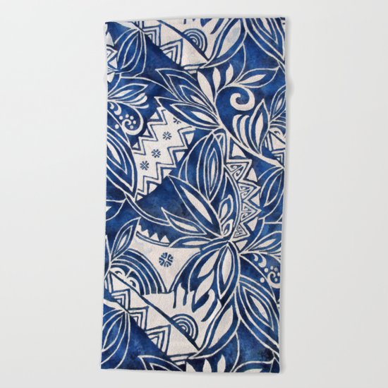 Hawaiian tribal pattern II Beach Towel