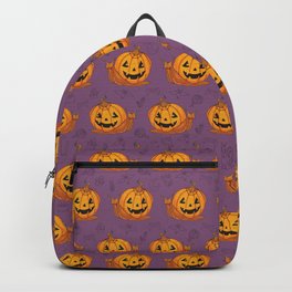 Halloween Pumpkin Snail Backpack