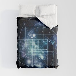 Galaxy Sacred Geometry: Golden Mean Duvet Cover