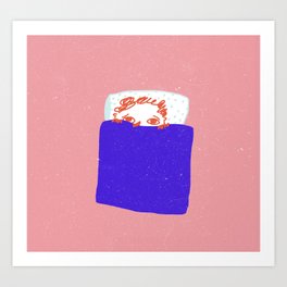 Staying in bed Art Print