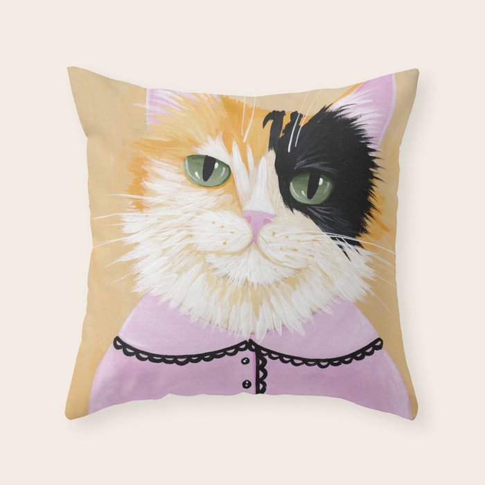 calico cat pillow