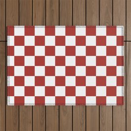 Checkered (Brown & White Pattern) Outdoor Rug