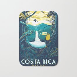 costa rica rainforest Bath Mat | Costarica, Rainforest, Puravida, Graphicdesign, Digital, Vector, Lizard, Travel, Illustration, Toucan 