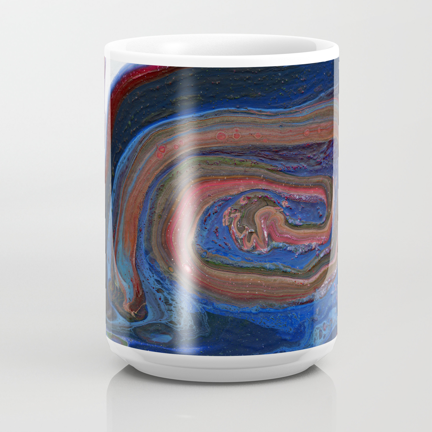 Fluid Acrylic Viii Negative Space Fluid Pour Painting Coffee Mug By Printpix Society6