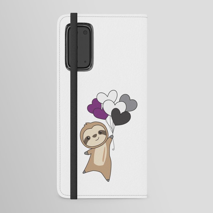 Asexual Flag Gay Pride Lgbtq Heart Sloth Android Wallet Case