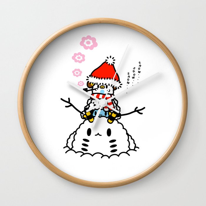 Christmas series - snow snow snow.... Wall Clock
