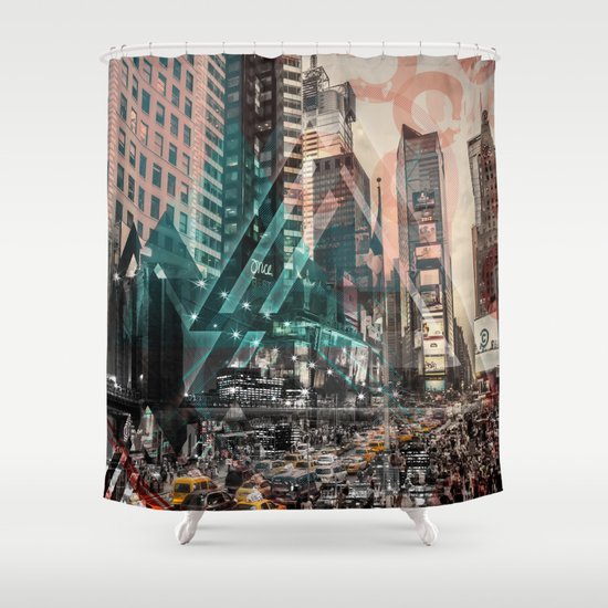 New York City | Geometric Mix No. 4 Shower Curtain